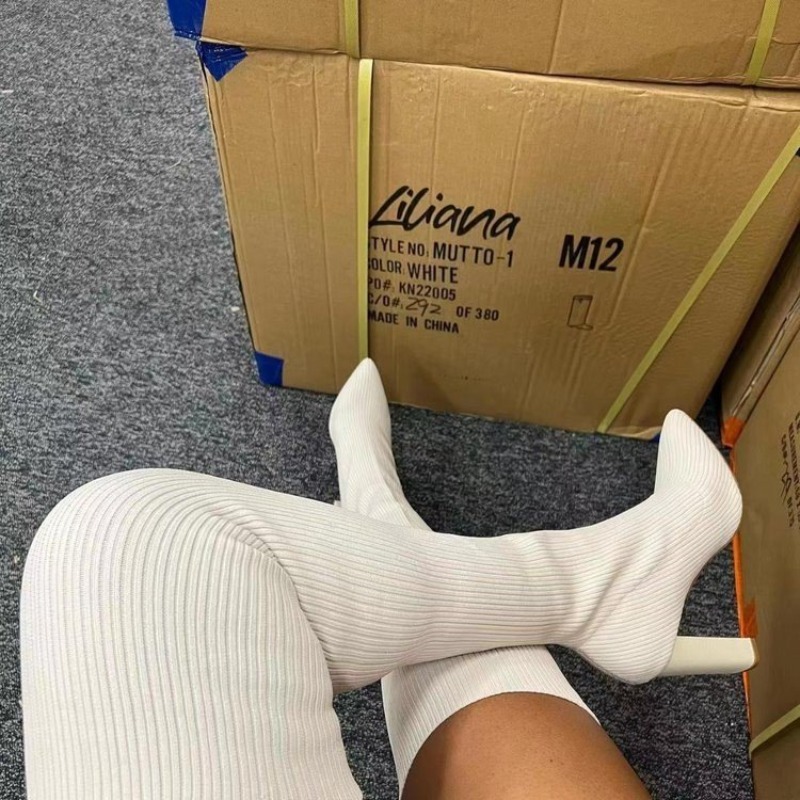 Botas de moda sexy para mujer, - Knee High Sock Women reseña y precio