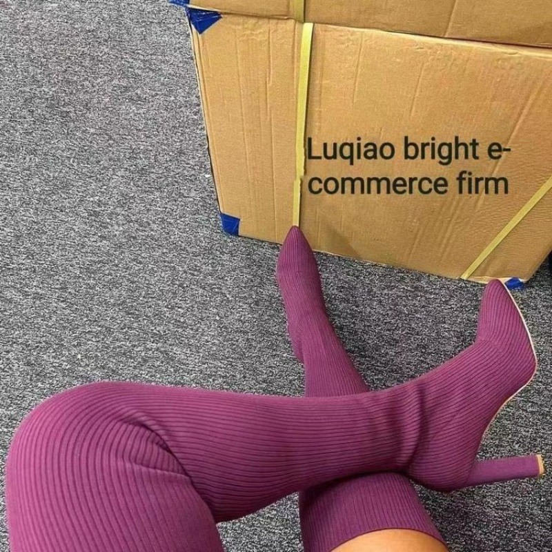 Botas de moda sexy para mujer, - Knee High Sock Women reseña y precio