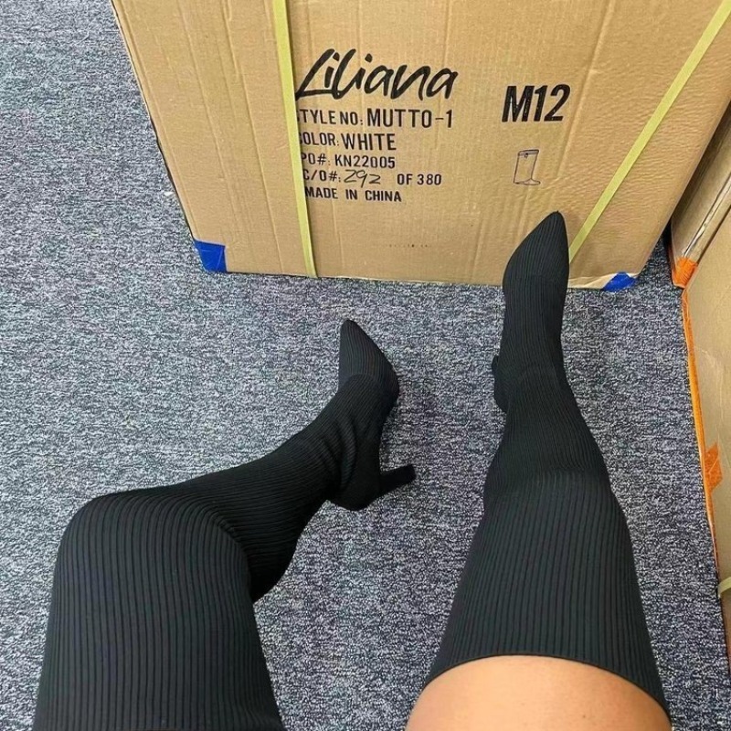 Botas de moda sexy para mujer, - Knee High Sock Women reseña y precio
