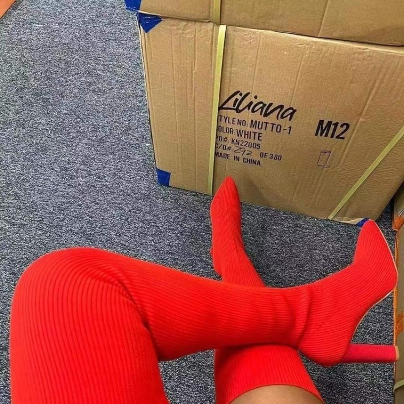 Botas de moda sexy para mujer, - Knee High Sock Women reseña y precio